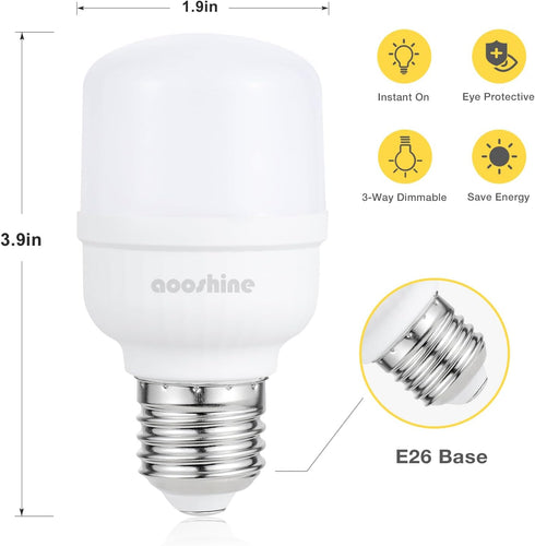 aooshine Q50 Dimmable LED Light Bulb - 3000K Warm White LED Light Bulb, Standard E26 Base, 1 Pack, 650 Lumens, 120Volts 6Watts LED Lighting Bulbs for Lamp by aooshine