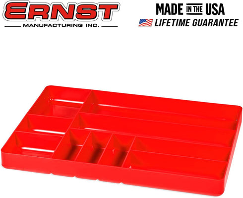 Ernst Manufacturing Home Organizer Tray, 10-Compartments, Red (5010)