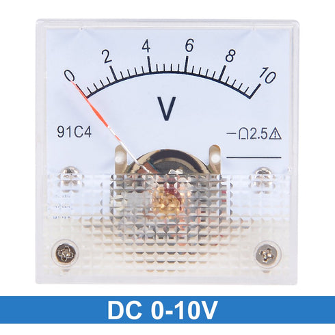 uxcell DC 0-10V Analog Panel Voltage Gauge Volt Meter 91C4 2.5% Error Margin