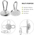 Ant Mag Magnetic Hooks, 160lbs Heavy Duty Neodymium Magnet Carabiner with Swivel Snap Hook for Indoor/Outdoor Hanging