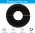 Zorfeter 10"OD 4"ID, Split Molded Ceiling Medallion x Black Ceiling Fan Cover Plate Light Fixtures Trim