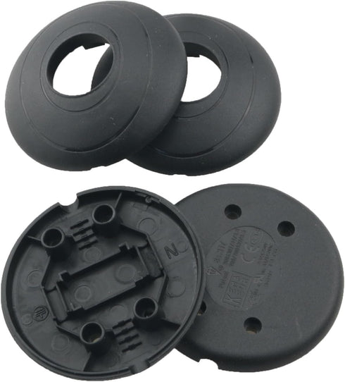 WELWIK 2PCS 100 250V Floor Standing Foot Switch Round Inline Foot Lamp Switch AC Plastic Self-Locking Pushbutton Switch