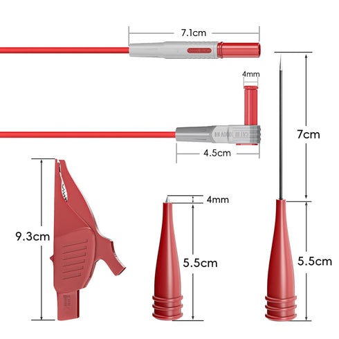 Goupchn Multimeter Test Leads Kit, 8PCS Test Cable Set with Alligator Clips, Test Probes for Electronics Repair
