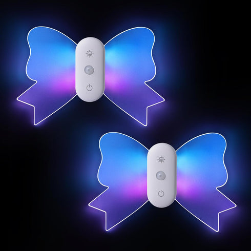 LOFTEK Motion Sensor Wall Light, Rechargeable Color-Changing Sconce with Butterfly Wing Design,