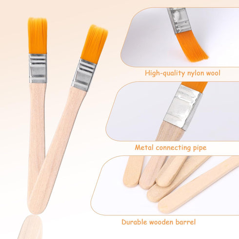 12 Pcs Paint Brush, 5 Inch Trim Painting Tool with Soft Bristle, Small Brushes for Walls, Touch Up, Cabinets