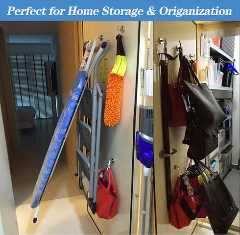 Strong Magnetic Hooks Heavy Duty 100 LB for Cruise Cabins, Refrigerator, BBQ Grill Tools with Neodymium Magnets
