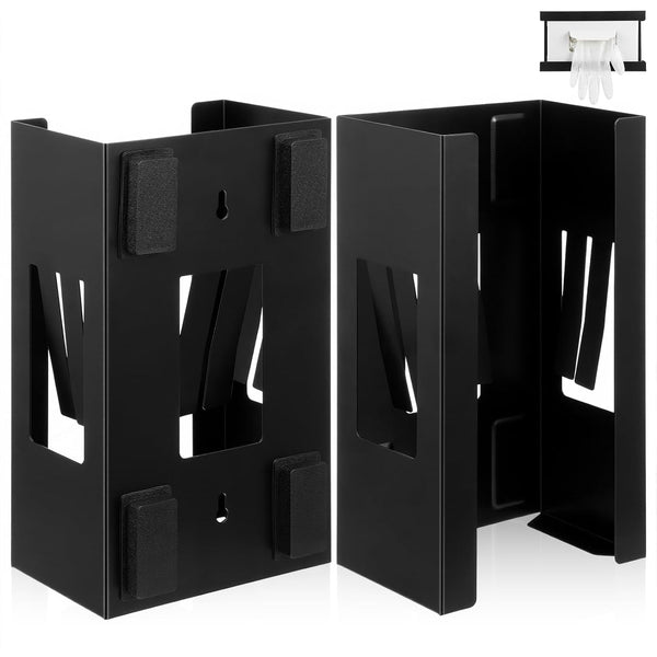 xozeooeu 2 Pcs Magnetic Glove Dispenser, Wall Mount Boxes Holder Metal Glove Rack