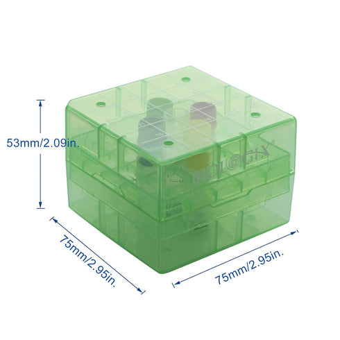 2in 25 Well PP Cryogenic Boxes, Microtube Storage Box, Tube Laboratory Storage Freezer Boxes, 5 Pcs