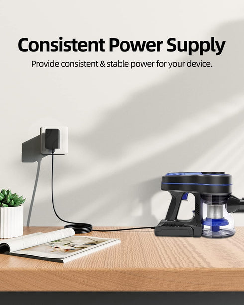 AC Charger for Zoker A10 PRO, Zokerlife A11, Fykee P11 K-21B Pro, Ganiza V20 V25 Cordless Vacuum Cleaner