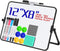 Dry Erase White Board, 8" x 12" Magnetic Desktop with Stand, Includes 6 Markers, 6 Magnets, and 1 Eraser for Home,