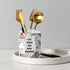 WAVEYU Cute Ceramic Pen Holder, Makeup Brush Organizer for School, Office, Teens, Girls, Boys