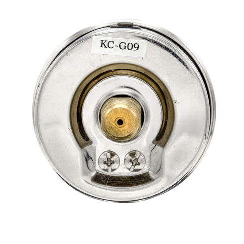 PIC Gauge S202L-254F: 2.5" Dial Pressure Gauge, 0/160 psi Range, Glycerine Filled, Stainless Steel Case, Brass Internals