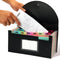 H4D Check Size 13 Pocket Expanding File Folder, Accordion File Organizer Wallet Case for Coupon Receipt Storage, Black,