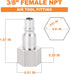 GASHER 10PCS 3/8-Inch NPT Female Industrial Air Tool Fitting, High Flow Pneumatic Plugs, Max Working Pressure 300PSI