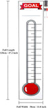 Goal Setting Chart, 2 Pack Dry Erase Fundraising Thermometer, Reusable and Magnetic for Easy Use