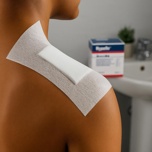 BSN Medical 10cm 10m (4 11 BSN Hypafix Wide-area Dressing Fixation, Roll of Tape, x in x yds)