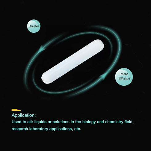 MECCANIXITY Magnetic Stirrer Mixer Stir Bar Rod, 35mm Cylinder Shape PTFE Coating Magnet for Laboratory 16Pcs