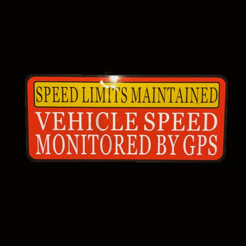 koukju 9"X4" 2 Pack Speed Limit Car Sticker -Vehicle Speed is Monitored by GPS Speed Limits are maintained, Reflective