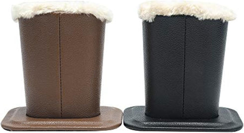 HDBHSBE Eyeglass Holder Eyeglass Holder Stand 2 Packs PU Leather with Soft Plush