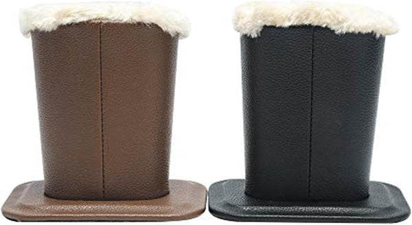HDBHSBE Eyeglass Holder Eyeglass Holder Stand 2 Packs PU Leather with Soft Plush