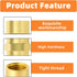 GASHER 2PCS Brass Pipe Fitting Reducer Adapter, 3/8-Inch Female Pipe x 3/8-Inch Female Pipe