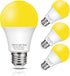 EvaStary Yellow LED Light Bulb, 6W LED Bug Light Bulbs, 40W Equivalent, A19 LED Amber, 4 Pack