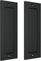 7" Flush Pull Handle: Sliding Barn Door Handle for Cabinets, Closet, Drawers - Black - Set of 2