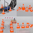 SquarezhenBo 14pcs Mini Traffic Cones - Durable Plastic Road Safety Toys for Kids, Construction Zone Educational Props