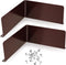 2 Pcs Gutter Valley Splash Guards Downspout Diverter with 20 Pcs Matching Screws for Corner House, Brown