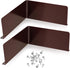 2 Pcs Gutter Valley Splash Guards Downspout Diverter with 20 Pcs Matching Screws for Corner House, Brown