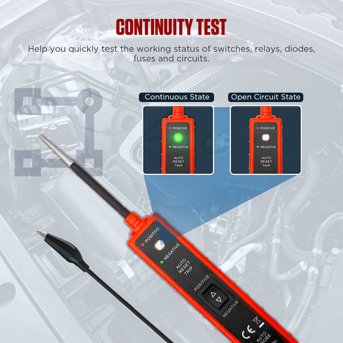 Power Circuit Probe Tester 6V-24V DC Test Light: Automotive Short Circuit Finder, 12 Volt Car Fuse Tester Tool