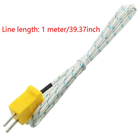 K Type Temperature Sensor 1m Thermocouple Probe Tester Line Measure Range -50~800 Degree Centigrade