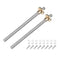 uxcell 2 Pcs 150mm / 6 Inch Tr8x4 Stainless Steel Lead Screw with T8 Brass Nut for 3D Printer Z Axis, CNC Machine