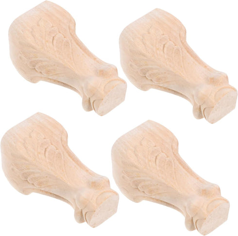 Homoyoyo 4pcs Wooden Furniture Legs Solid Wood Table Legs Couch Dresser for
