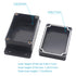 Zulkit Junction Box, ABS Plastic Dustproof Waterproof IP65 Electrical Boxes Project Enclosure, Black 3.94 x 2.68 x 1.97