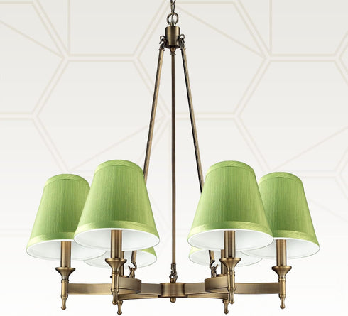 CS-1007-5L/GRN 3" 5" 4.5", Royal Designs Clip On Empire Chandelier Lamp Shade, x x Light Green