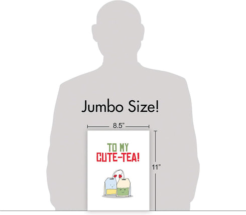 The Best Card Company Jumbo Valentine's Day Greeting Card - 8.5 x 11 Inch, Big Love Card