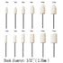 Luo ke 24 Pcs Wool Felt Polishing Bits - 3/32'' Shank Wool Felt Buffing Polishing Kits for Rotary Tools includes Dremel