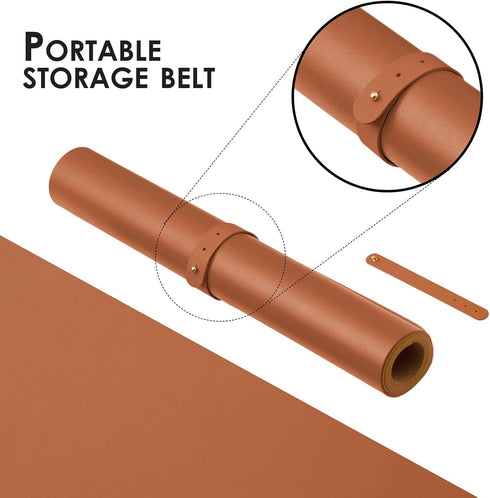Desks(Brown,36"x 17") Cork Desk Mat - Dual-Sided Desk Pad for Office and Home - Desk Organization and Accessories