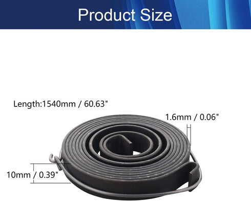 Drill Press Spring Drill Press 1540x10mm/60.63"x0.39" Spring Steel Drill Press Quill High Elasticity Feed Return Coil Spring Assembly Drill Press Spring 1pcs