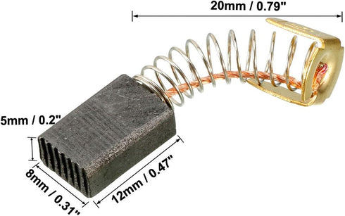uxcell 2Pcs Carbon Brushes,for Electric Motor,12mmx8.5mmx5.5mm,Power Tool,Replacement Repair Part