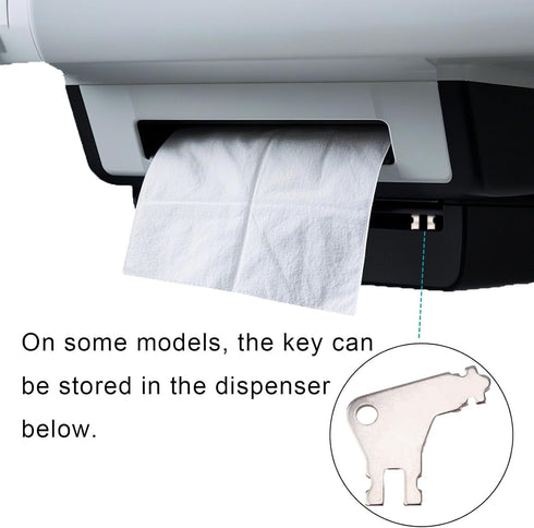 Gosknor 8pcs Paper Towel Dispenser Keys, Iron Toilet Paper Holder Opener Tissue Dispenser Key Replacement Compatible