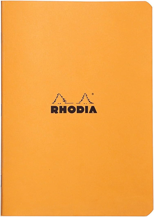 Rhodia Staplebound Orange Lined Notebook, 14.8 x 21cm (119188C)