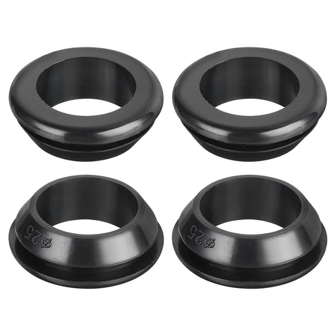 uxcell 10Pcs Black Rubber Grommets, 25mm Mount Dia for 20mm ID Rubber Hole Plugs, Wiring Grommets for Cable Protecting