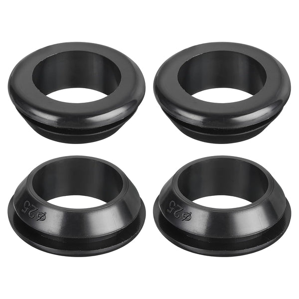 uxcell 10Pcs Black Rubber Grommets, 25mm Mount Dia for 20mm ID Rubber Hole Plugs, Wiring Grommets for Cable Protecting