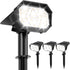 4Pack 58 1800mAh, IP67 3 2-in-1 Brightown Solar Spot Lights Outdoor with LED & Solar Lights Outdoor Waterproof