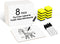 HERKKA 8 Pack Dry Erase Lapboards, Double Sided 9 x 12.5 Inch, 8 Markers, 8 Erasers for Classroom Supplies