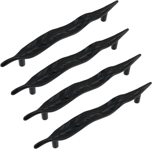 KUMGROT 7 Inch Leaf Shaped Drawer Pull, Kitchen Cabinet Handles, Zinc Alloy