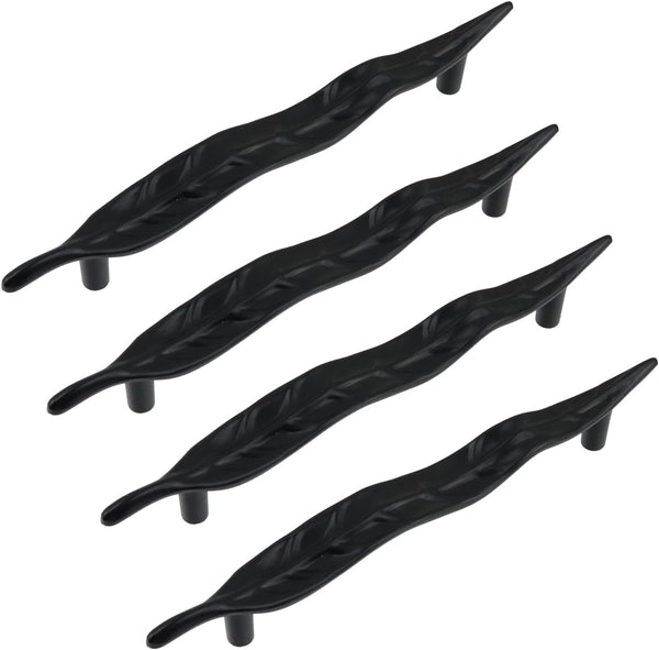 KUMGROT 7 Inch Leaf Shaped Drawer Pull, Kitchen Cabinet Handles, Zinc Alloy