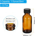 PATIKIL 1oz(30ml) Glass Sample Bottles, 12Pcs Round Bottle Dispensing Bottles with Black Poly Cone Cap for Reagent Liquids, Essential Oils, Perfume, Amber by PATIKIL
